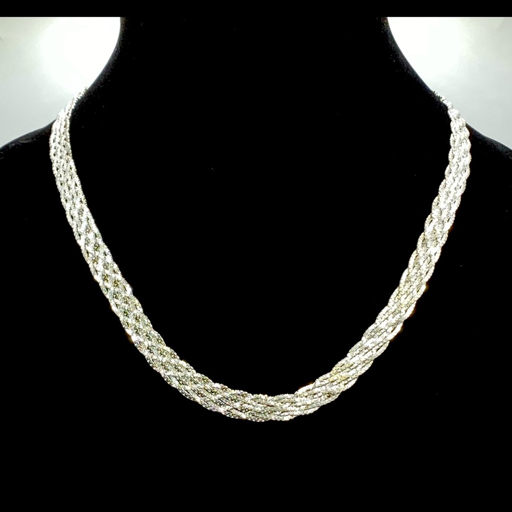 Sterling silver 925 braided necklace